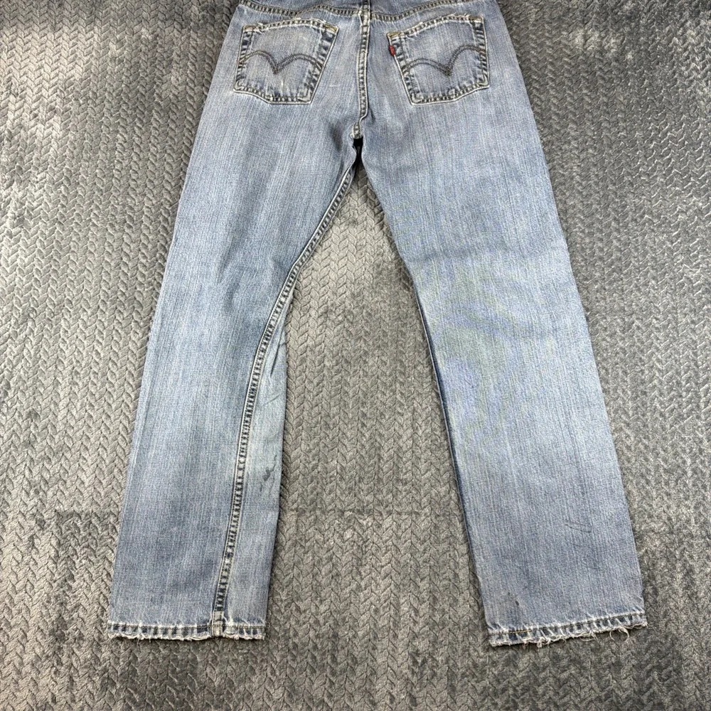 Levis 514 Jeans Mens 29x29 Medium Dark‎ Wash Cotton Slim Straight Denim Workwear